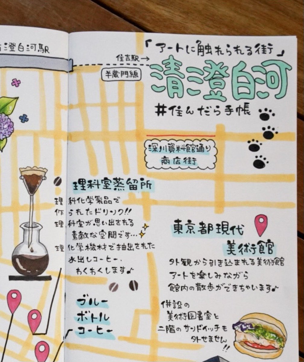 Chintai情報局 على تويتر Chintai情報局のインスタグラム新企画 住んだら手帳 第一弾は 清澄白河 住んだら手帳企画では あの街に 住んだら をテーマに手書きの イラストマップを手帳に一発書きして紹介していきます ぜひ こちらからチェックして