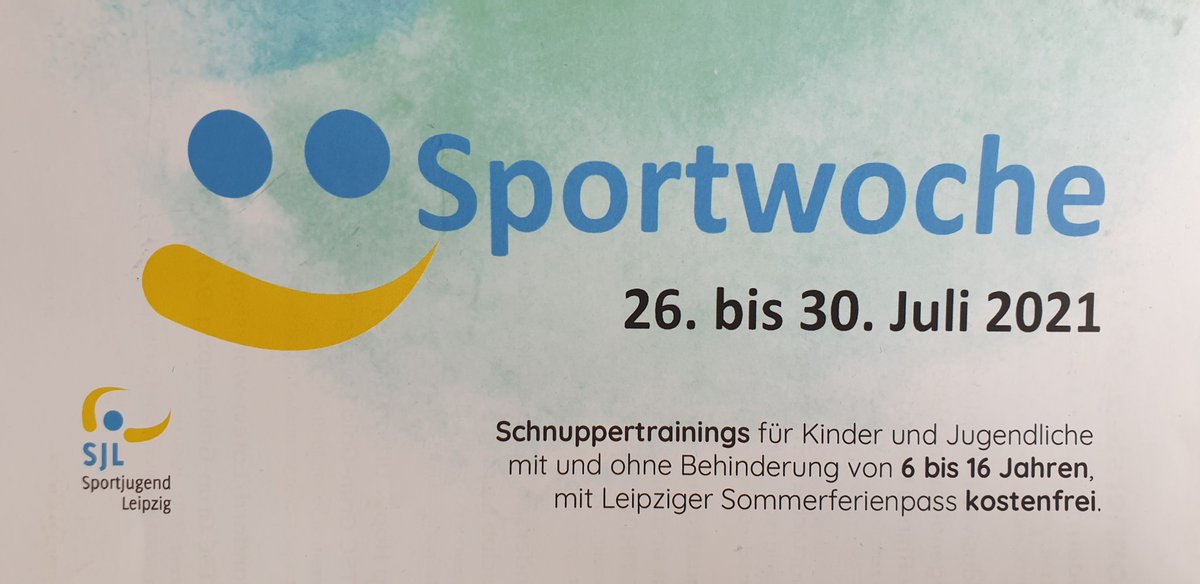 Der Stadtsportbund Leipzig veranstaltet mit seinen Vereinen vom 26. bis 30. Juli 2021 eine Sportwoche für Kinder und Jugendliche MIT und ohne Behinderung. #Inklusion #Sport #Leipzig #Ferien #Sport4all