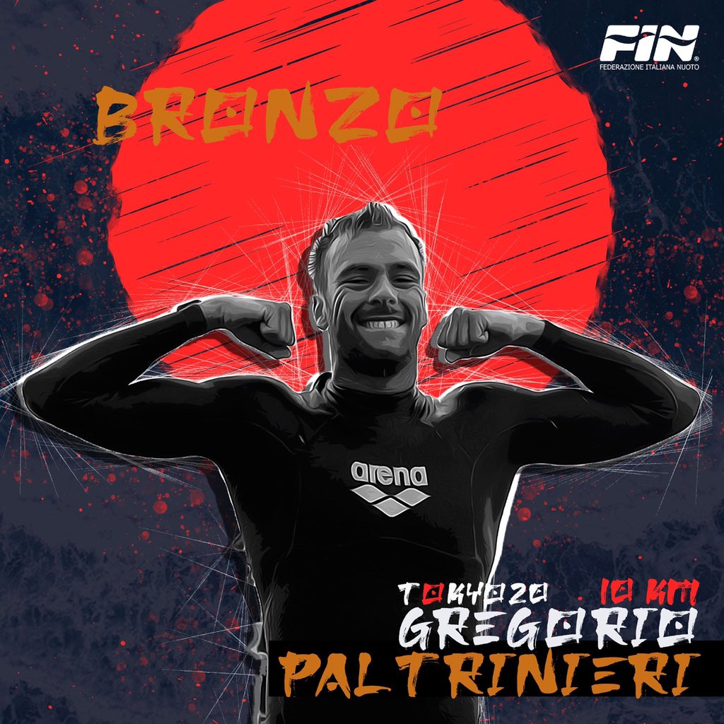 🅼🅾🆂🆃🆁🆄🅾🆂🅾 
SUPER GREG BRONZOOOO!! 
.
.
#azzurri #supergreg #italnuoto #tokyo2020 #tokyo #olympics #openwater #MarathonSwimming #paltrinieri #mostruoso
