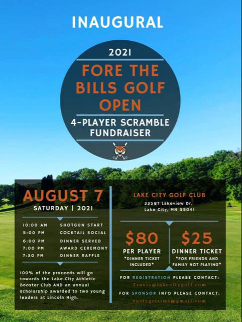 Hope to see you Saturday!  Can't golf, come and grab a bite to eat!