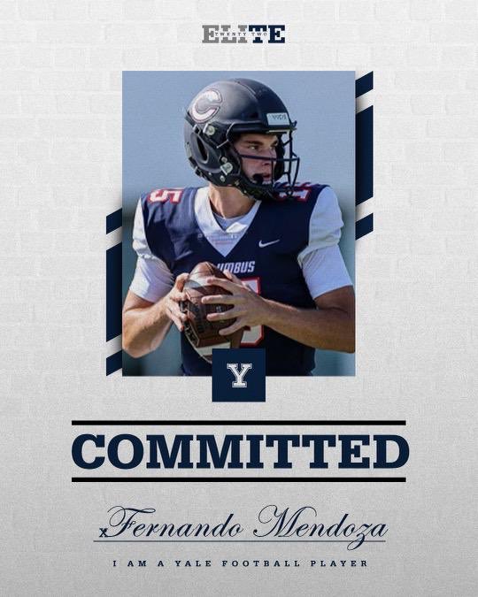 fernandomendoza's tweet photo. After thoughtful consideration with my family, I have decided to further my athletic &amp; academic career at Yale University! I’d like to thank my parents, family, &amp; coaches for their unconditional support ! COMMITTED 🤍💙#thisisyale @CoachRenoYale @coach_cahill @cchsballcoach https://t.co/v704KC0knJ