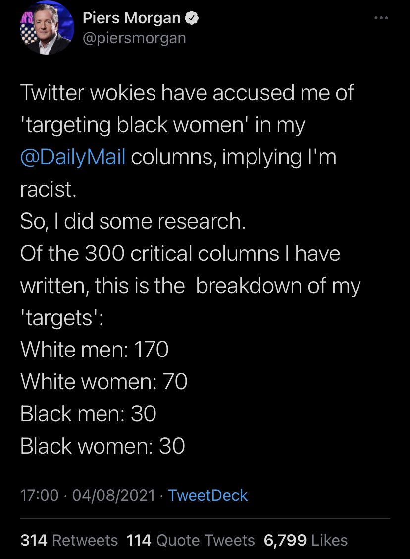 nadinebh_'s tweet photo. 1.5% of the British population are Black women 

7.8% of the US population are Black women 

This man’s journalism largely focuses on these two countries 

If you think these numbers don’t show a disproportionate focus on Black women then I don’t know what to say to you https://t.co/G0XD7E4CEA