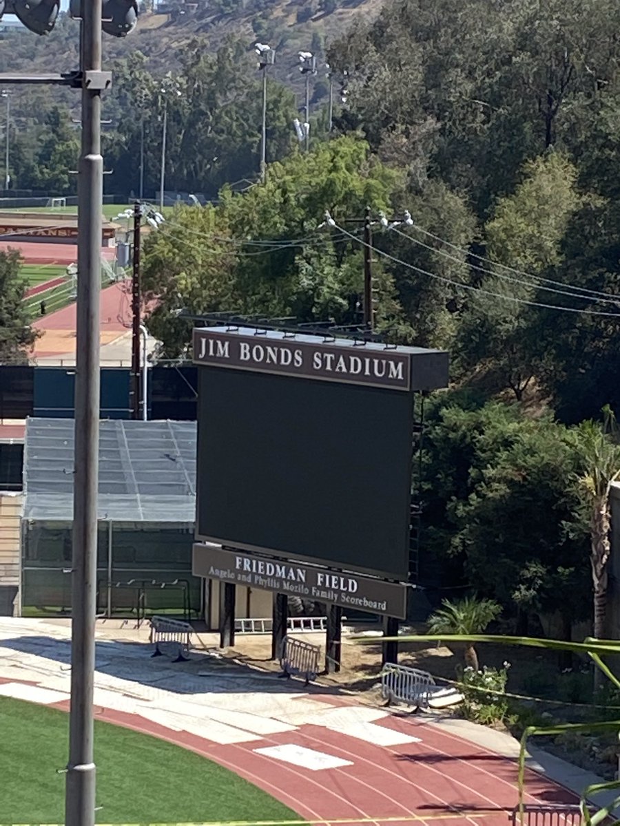Brand new digital scoreboard at Jim Bonds stadium at St. Francis HS. We spoke about this 2 years ago when we started this Project. Wish you were here to see it. Miss you coach #bondsstrong