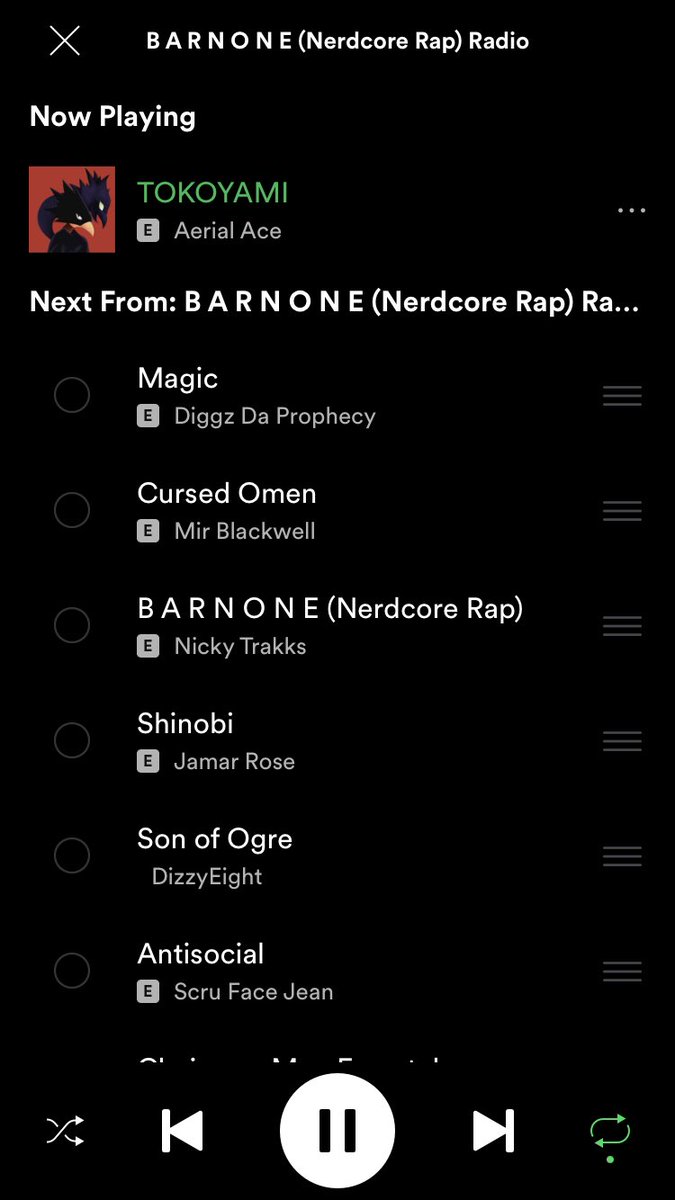 ThizzGreatOne's tweet image. When Spotify song radio spittin the fire #nerdcore #animerap