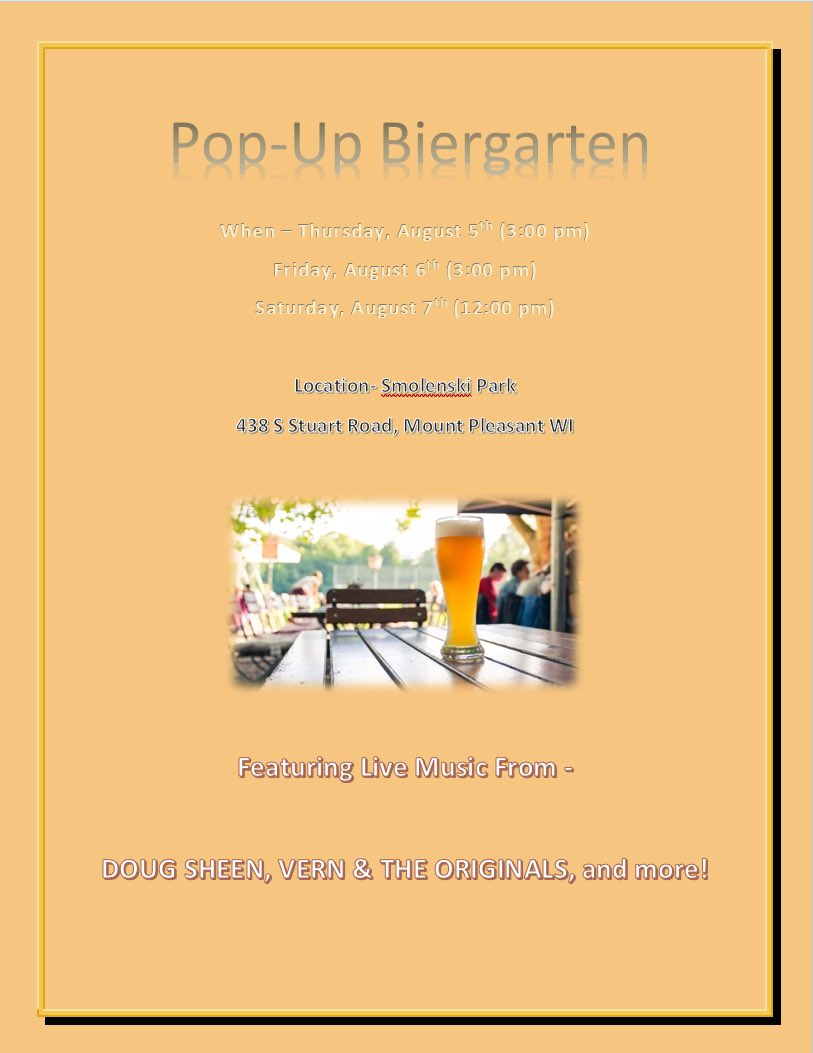 BrewFestPartner's tweet image. Just a quick reminder that our Pop-Up Biergarten at Smolenski Park starts tomorrow!