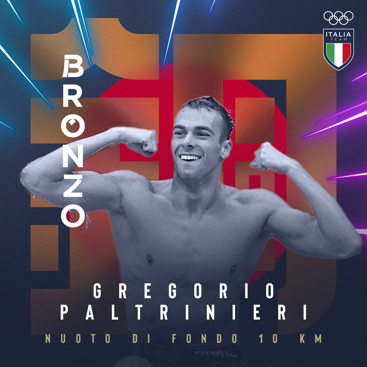 FUORICLASSE. 🙌 

Greg si prende un’altra medaglia, è BRONZO nella 10 km!

#ItaliaTeam | #StuporMundi | #Tokyo2020 | #Paltrinieri