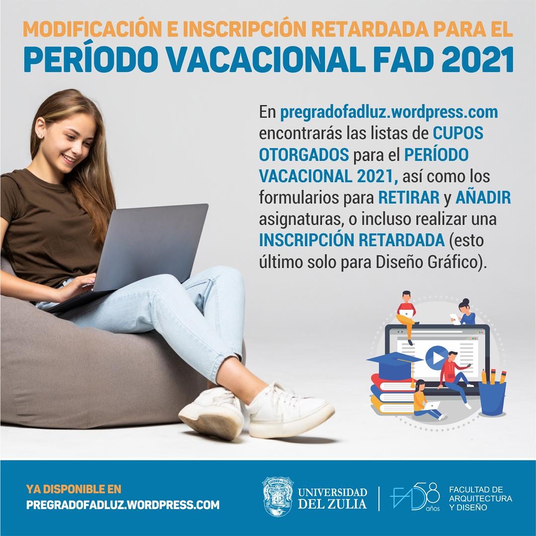 Estudiantes <a href="/FadLUZ/">FadLUZ</a> ya están disponibles en pregradofadluz.wordpress.com las listas de CUPOS OTORGADOS para el PERÍODO VACACIONAL 2021, tomando como base el sondeo realizado el pasado mes de julio. 
Mayor información en
instagram.com/p/CSK6Pi6FsPN/…