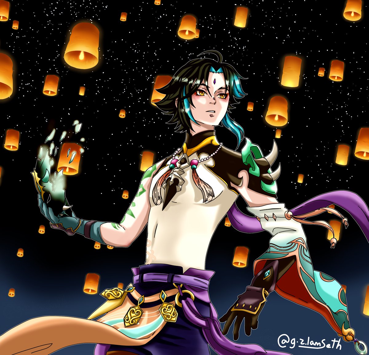 lamseth's tweet image. Ya he terminado a #xiao de #genshinimpact 🥰💙 La verdad es que es de mis personajes favoritos 😍

#fanart #manga #artist #ArtistOnTwitter #Genshin_Impact