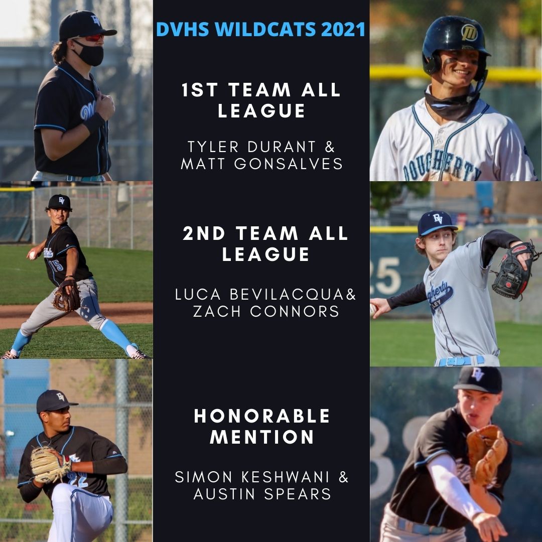 BaseballDvhs's tweet photo. Congrats to the DVHS Wildcat Baseball All League Players of 2021! https://t.co/fDigHiyzcq