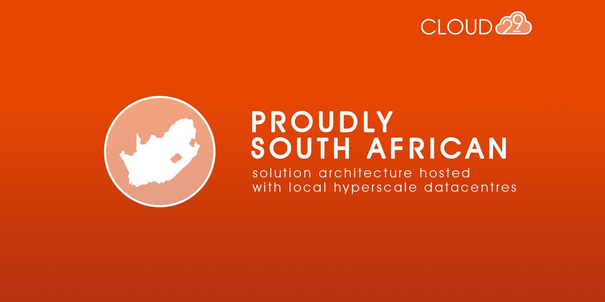 c29south's tweet photo. #ProudlySouthAfrican

Our solutions are hosted with local hyperscale datacentres at Dube TradePort, as well as at Microsoft Azure and Amazon Web Services. 

Contact us for a quote: info@cloud29.co.za https://t.co/H669XqoXOV
