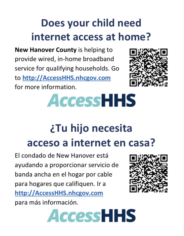 NewHanoverCoSch's tweet photo. Does your child need internet access at home? #nhcschat https://t.co/llnH6LcCbP