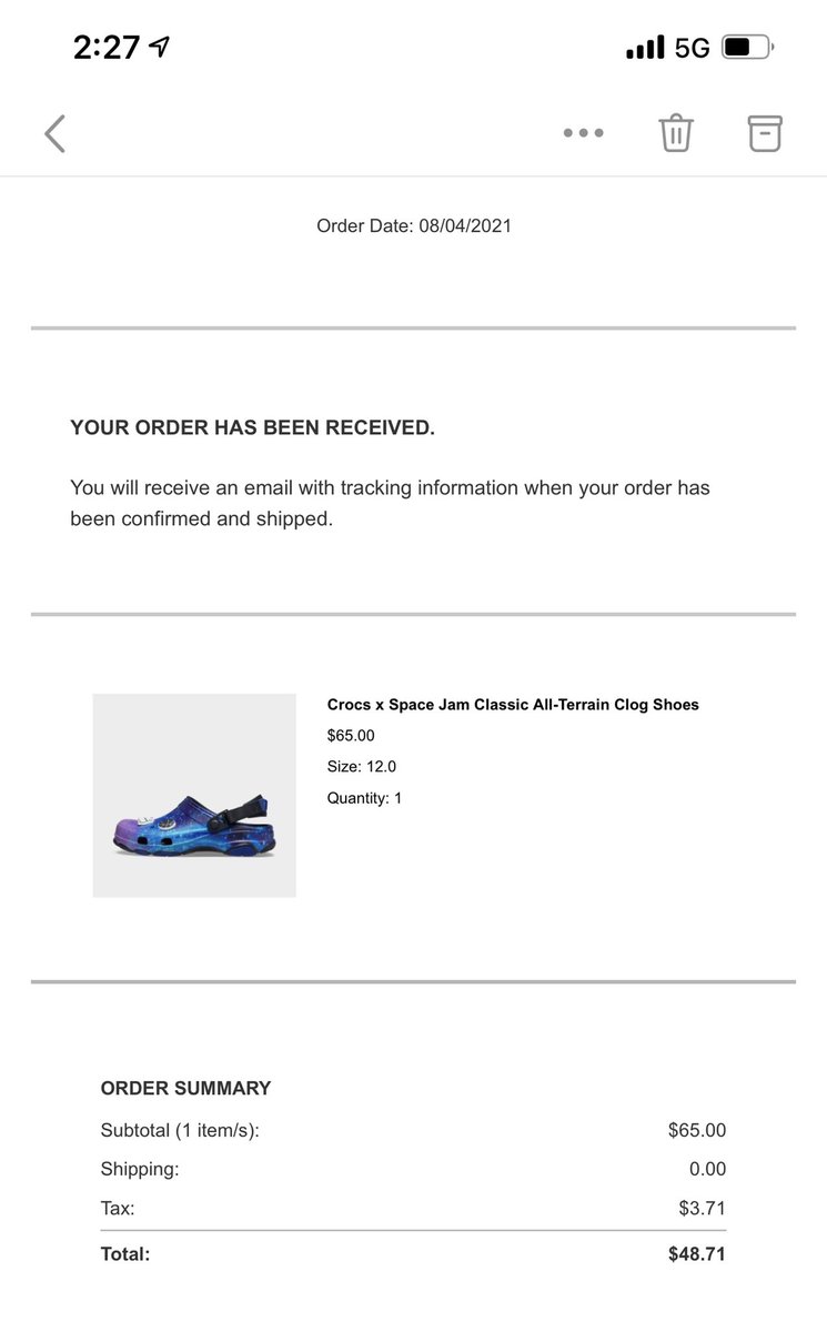 finish line space jam crocs