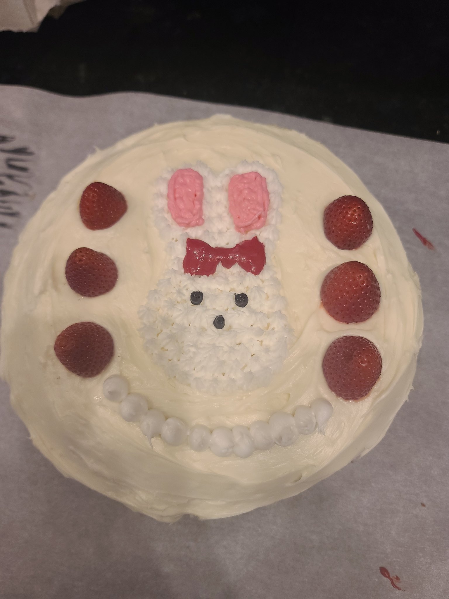 Happy Birthday Lauren Tom I made this rabbit shortcake for your birthday!! 