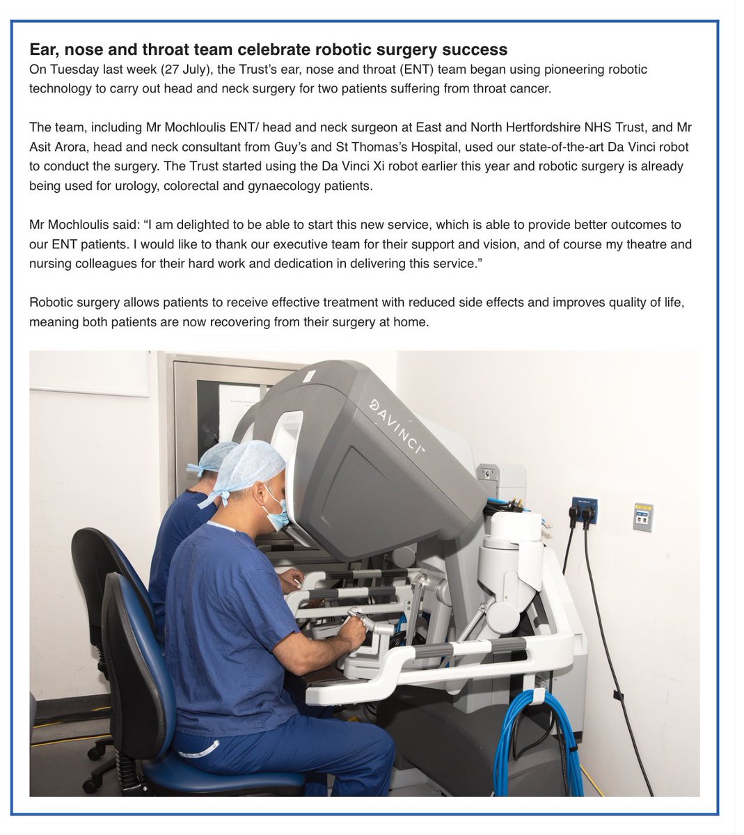 Proud to be part of a brilliant team! 👏🏼 <a href="/enherts/">East and North Hertfordshire Teaching NHS Trust</a> <a href="/GMochloulis/">George Mochloulis</a>