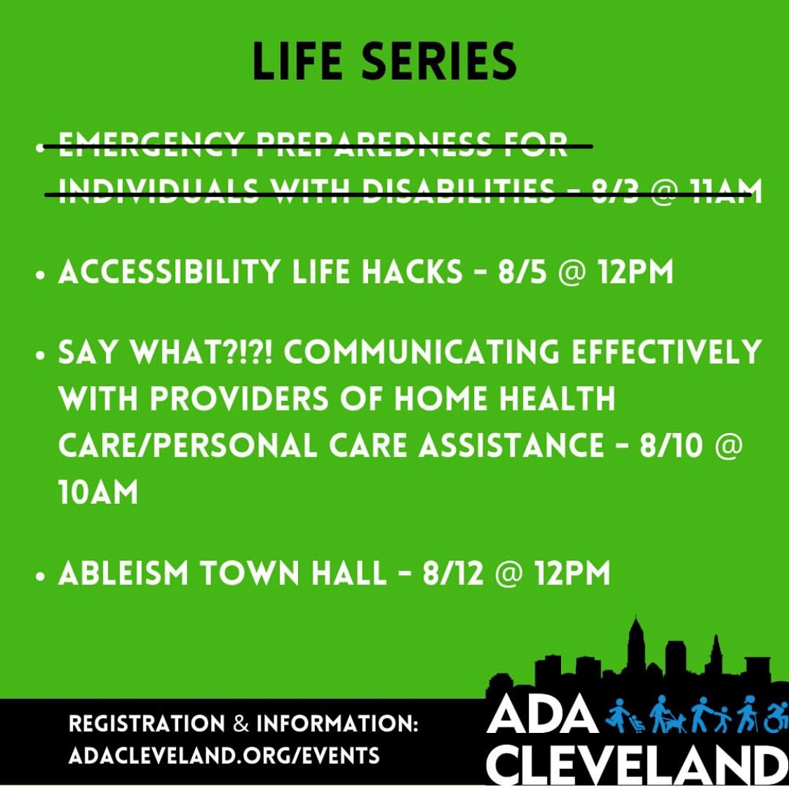ADAinCLE's tweet photo. Join us tomorrow for “Accessibility Life Hacks” as we share simple actions you can take to improve mobility and accessibility in your homes and lives. The presentation will include plenty of time to share your own accessibility tips and tricks. Register at https://t.co/eOhbeFCcr1 https://t.co/MP4BArnYXY