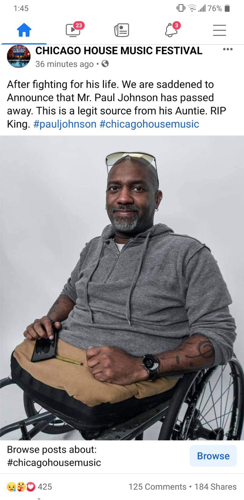 Simon Dunmore on Twitter "So sad to hear that Paul Johnson has lost