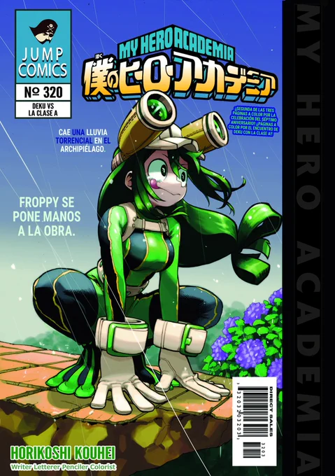 BNHA 320 en español, versión mangaplus.(Idk why they change the color in the official Spanish.) 