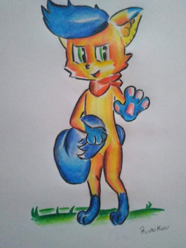 Frakyarts's tweet photo. Un hermoso fan art hecho por un gran artista en desarrollo >w< 
Muchas gracias!!!!!!!!!! 
🧡✨ @PixelRuimu ✨🧡
#furryart #fanart #colors #draw #fox #plumin https://t.co/434UmS1gR5