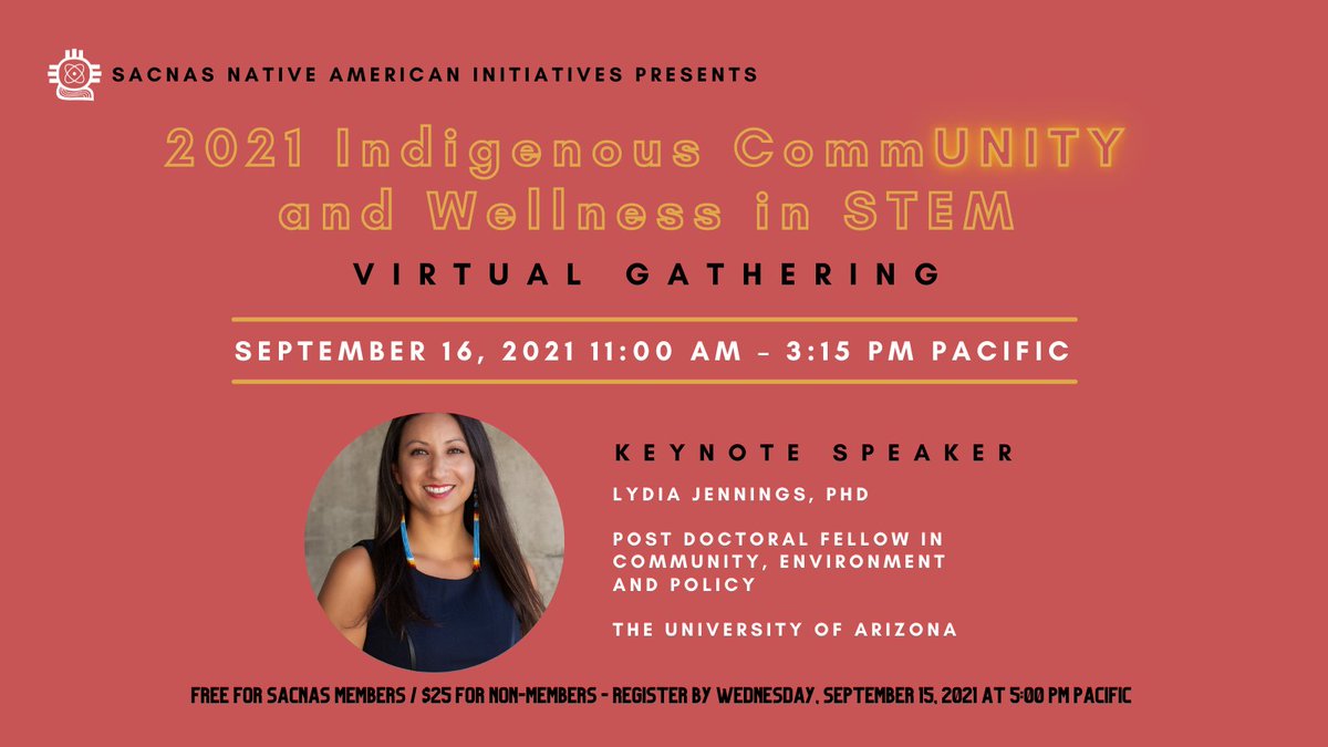 Introducing our keynote speaker for our #IndigenousWellness virtual gathering, Dr. Lydia Jennings! Dr. Jennings is a soil scientist and an avid runner, with incredible insights on wellness and self-care in #STEM.

RSVP today! bit.ly/3l99GcF