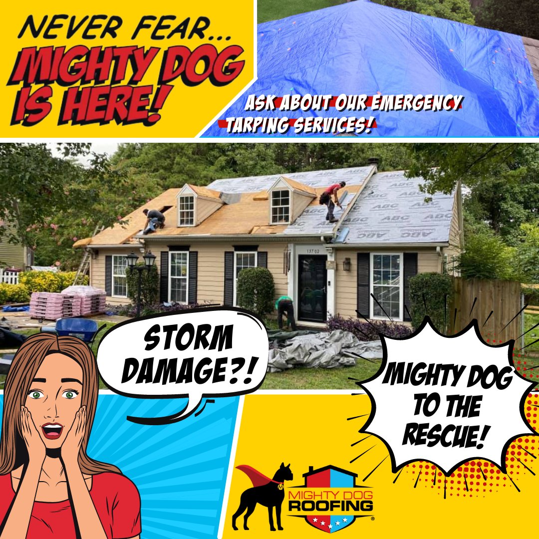 If your home or business is damaged by a storm, we're here to help. We repair damage from hurricanes, tornados, hail, floods, or any other storms your home or business faces. Plus, our emergency tarping service will ensure none of your roof is left uncovered after a storm.