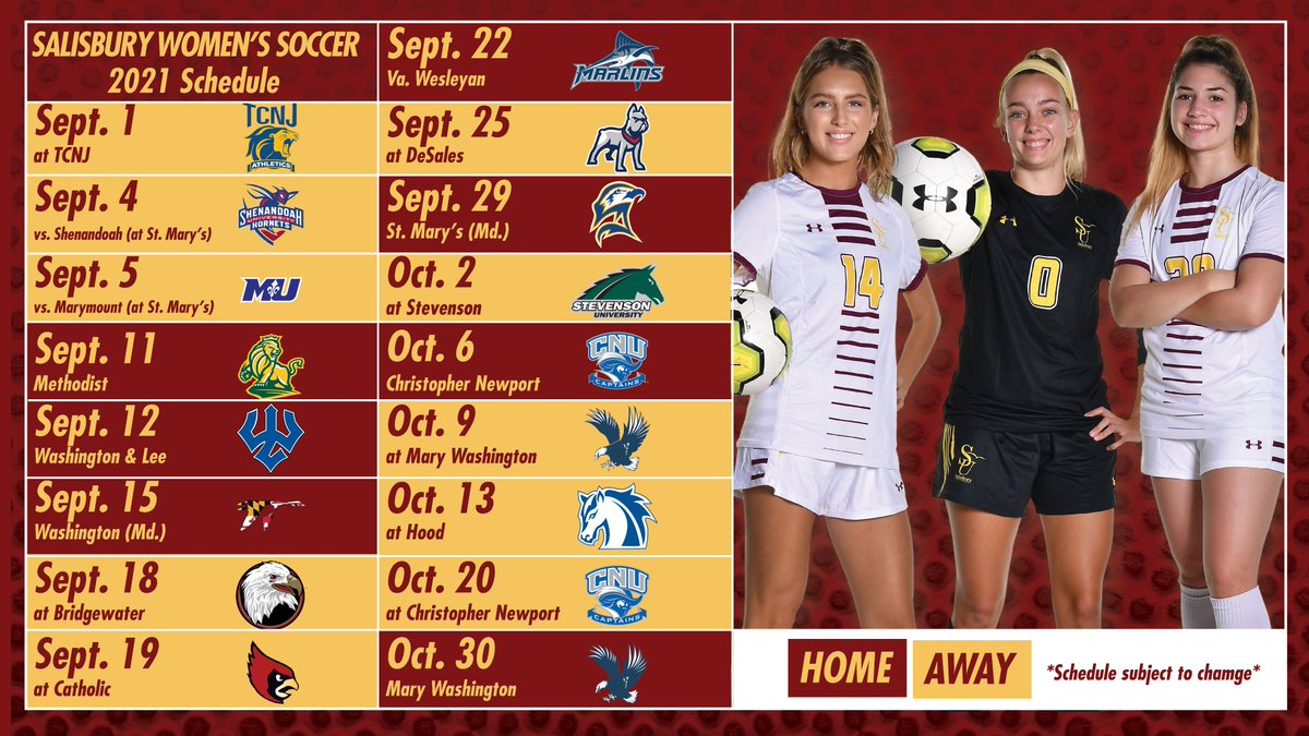 WSOC: @bury_wsoccer announces 2021 schedule 

After three games on the road to open the season, SU will host the SU Women's Soccer Classic on Sept. 11-12 against Methodist and Washington &amp; Lee.

#GoGulls | #d3soc

READ MORE ➡️ suseagulls.com/x/pcgy9
