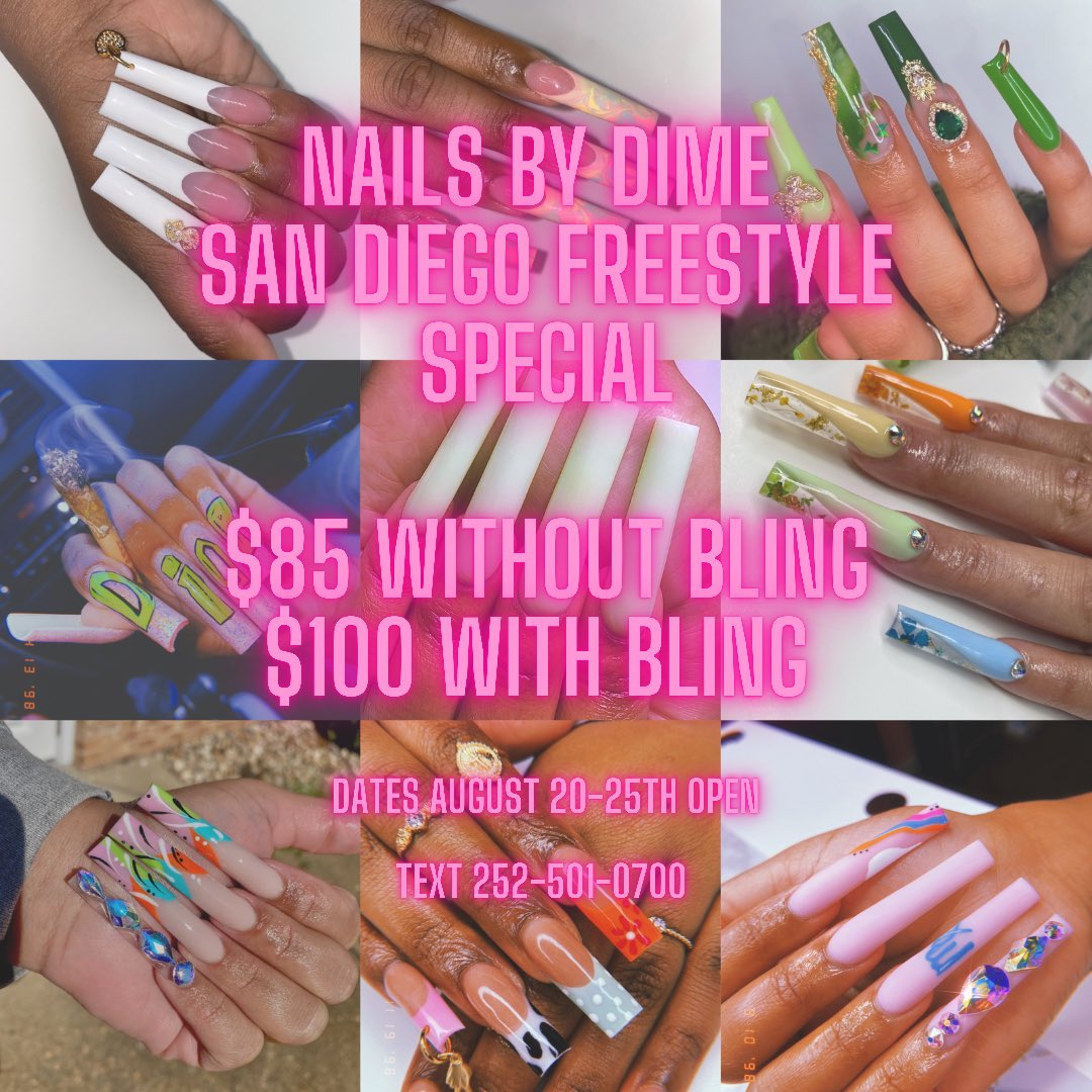 dfrost__'s tweet photo. running a special as i’ve extended my bookings for san diego💕
please share! #SanDiego #619nailtech #619 #chulavista #ienailtech #lanailtech #calinailtech #sdnailtech https://t.co/O5eMB3Fgnt
