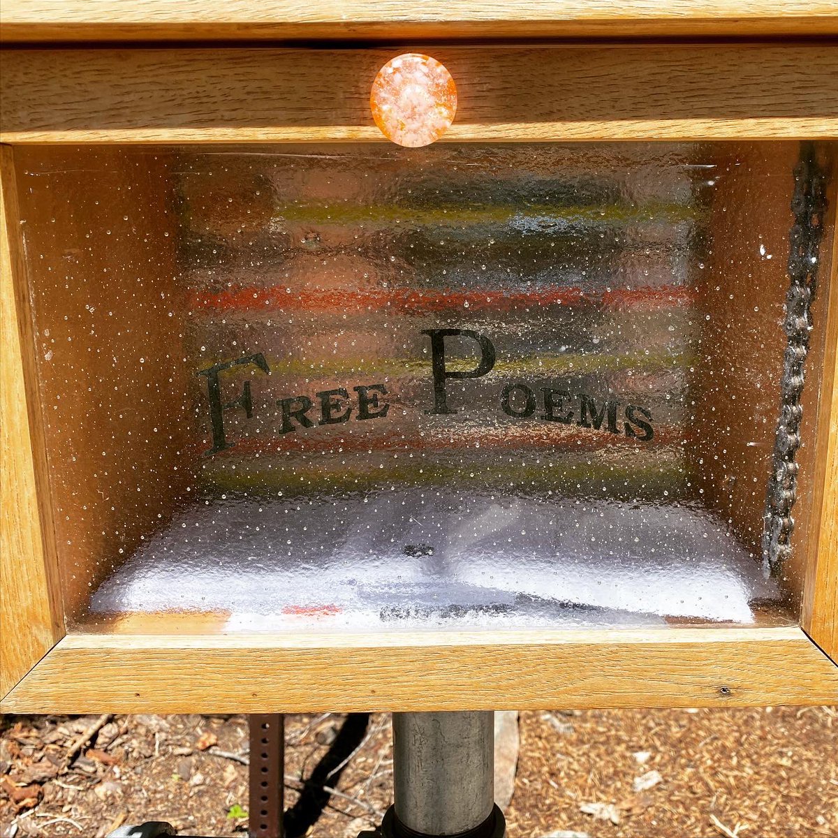 ryanbuynak's tweet photo. Thanks to @JHPublicArt, the #jacksonhole #poetrybox places #poetry into the hands of passersby in #jacksonholewyoming, and I am so honored to have my #poems physically featured this month! https://t.co/I9cYeIWGqh