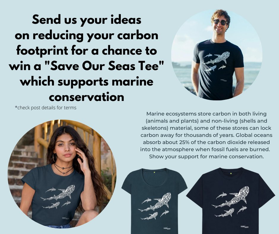 👋Send us your ideas for a chance to win a cool t-shirt which supports marine conservation. 🐳🐟🌍

To be eligible for a prize

Download our app 
buff.ly/L756jo...
buff.ly/3fnWdt4

Track your carbon footprint for a week and send us your ideas.
