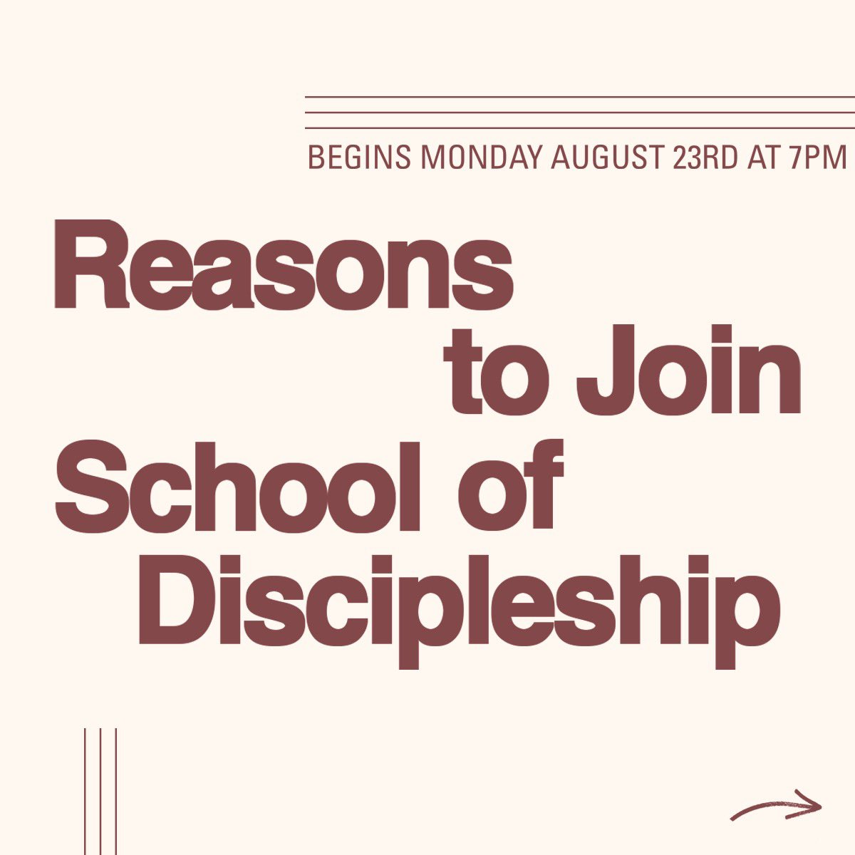 freechapel's tweet photo. School of Discipleship launches in a few weeks! Whether you’ve been a Christian for 30 minutes or 30 years, God will meet you where you are and reveal something new 🙌 You can learn more and sign up at https://t.co/u5aXXpSlGV https://t.co/3ZtgcSh8gx