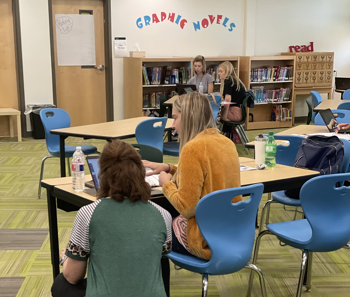 Shea_Holland_IC's tweet photo. Our Reading Academy participants are hard at work! These ladies are investing in a year of learning to ensure our students are getting every skill, resource and advantage The Science of Teaching Reading has to offer! #TheyInspireMe #ShiningBrighterThanEver #SAReads @BoerneISD https://t.co/t2xqDm4pp7