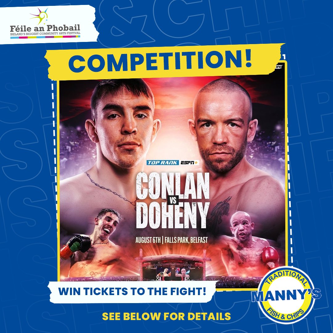 Ladies and gents, win tickets to these amazing events at this years <a href="/FeileBelfast/">Féile an Phobail</a> check out our FB and Insta for comp details.

<a href="/janepadams14/">Jane Adams</a> 
<a href="/adamsginge/">Laura adams kerr</a> 
<a href="/mickconlan11/">Michael Conlan</a> 
<a href="/thewolfetones/">Wolfe Tones</a>