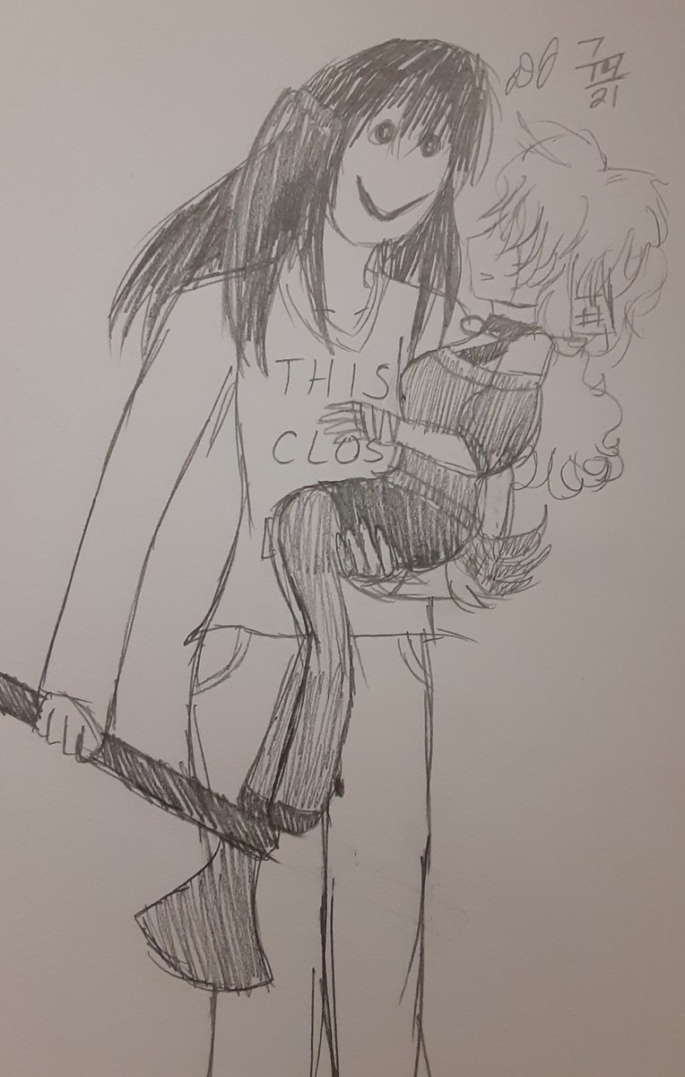 CalOtaku's tweet photo. Horror AU Cal and #19. #19 belongs to @Breezy_Raindrop #GroundskeeperCal #HorrorAU #CalLeandros https://t.co/5j8qWZnYM6