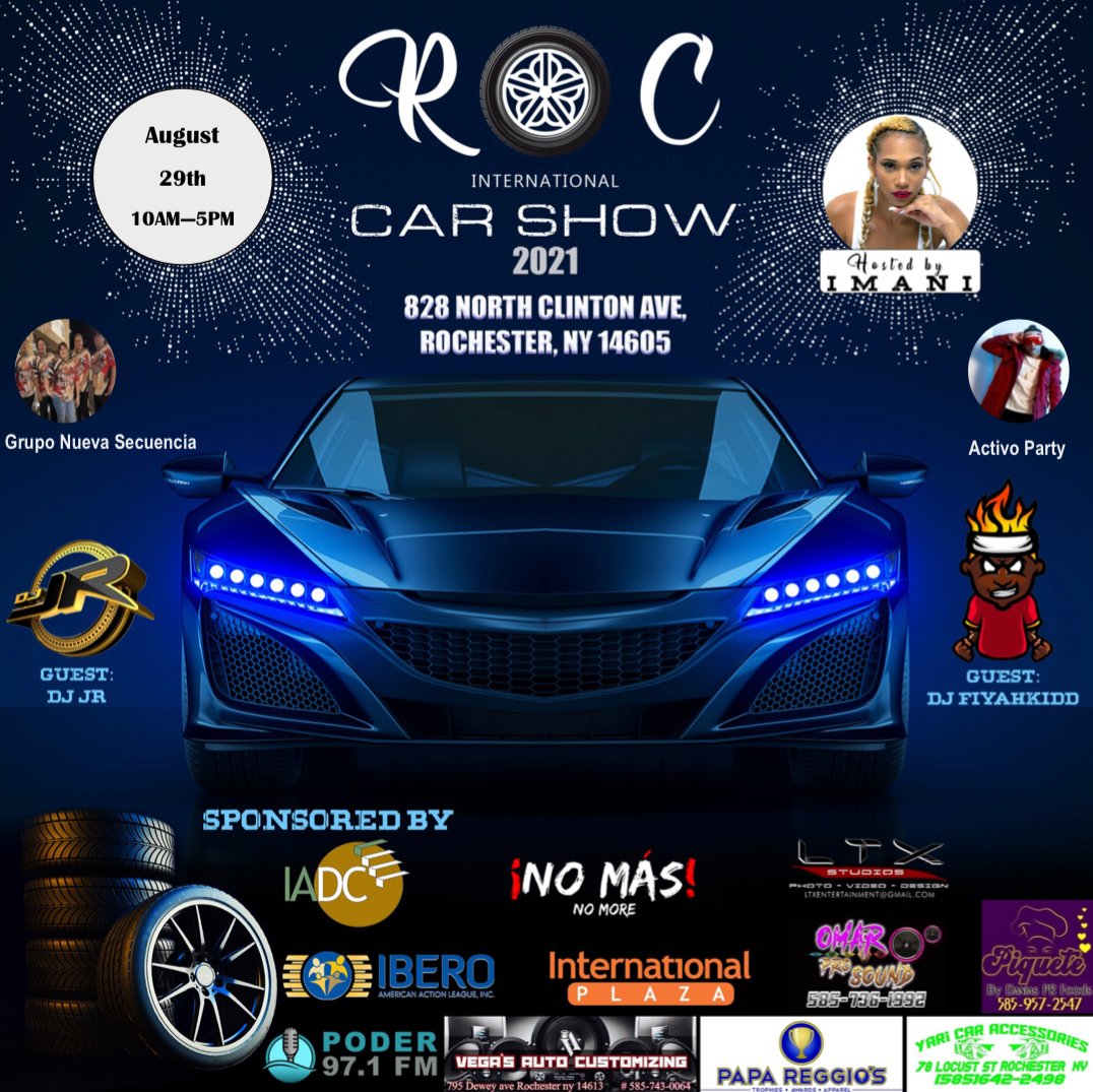 We have a new date SUNDAY 8/29 ROC INTERNATIONAL CAR SHOW‼️