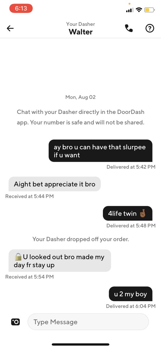 if the piece hit even the door dash driver eatin