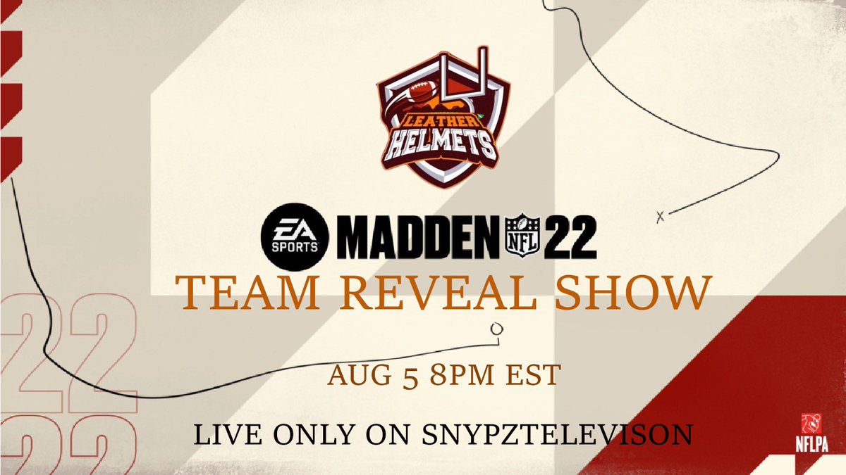 LHelmets's tweet photo. Hey so we are doing a thing tomorrow night!! Gonna be pretty fun!! Come kick back with @snypztv and myself as we reveal to the lg and our followers the Owners for #M22 @leaguecrawler @TGZ_Media @AGS_Madden @soden_bowl_20 @MSRLeague https://t.co/hh1EO7JbyJ