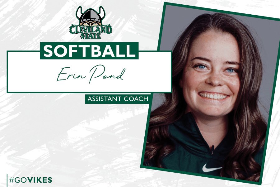 🗣 WELCOME TO THE FAMILY!

Head Coach Amy Kyler has announced the addition of Erin Pond as assistant coach!

Pond comes to <a href="/CLE_State/">Cleveland State University</a> after two years as an assistant coach for Michigan State’s softball program.

📝 bit.ly/37n0MjC

#GoVikes x #EarnIt