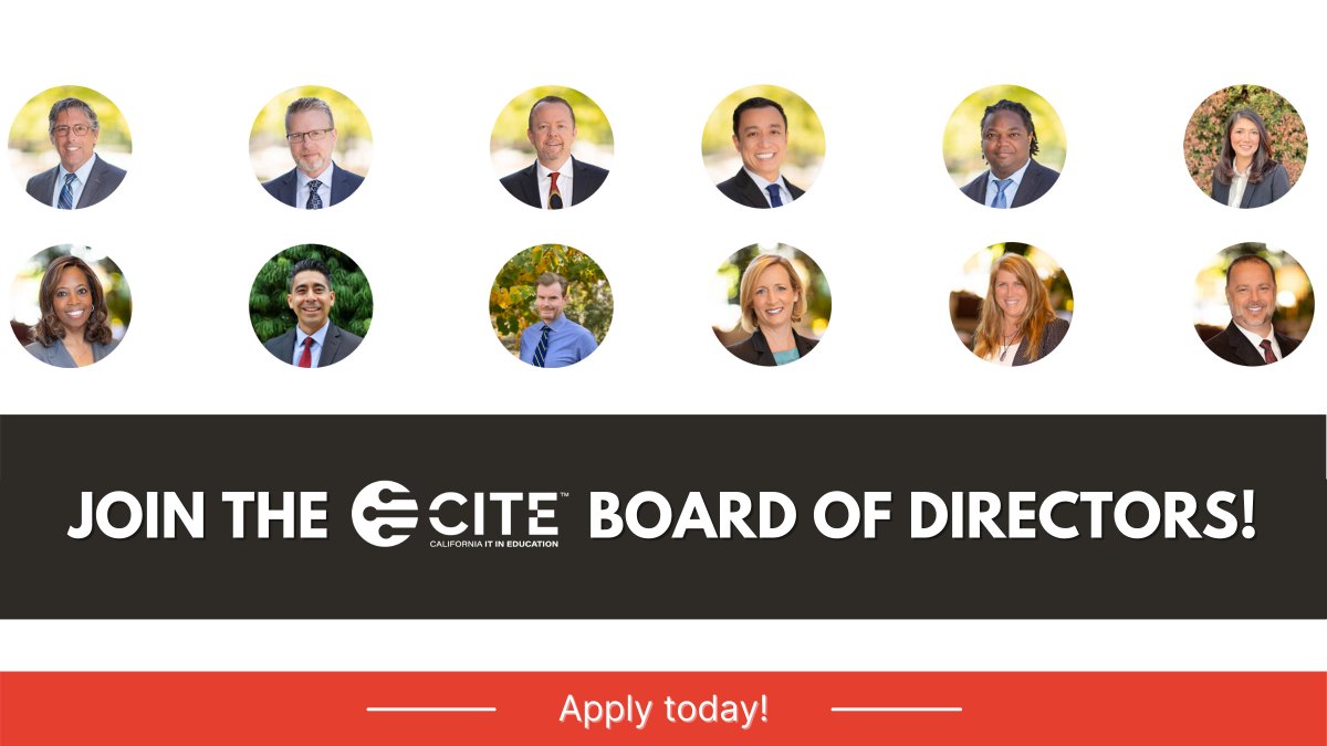 CITE_EDU's tweet image. Calling all CITE members! CITE is currently holding a call for applications for candidates for its Board of Directors. Learn more and apply: cite.org/page/2021Elect…
#CITE_EDU