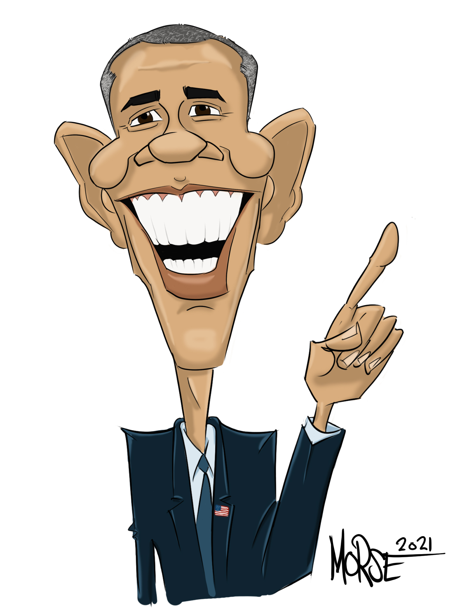 Happy Birthday to Barack Obama!  Can you get a caricature of yourself or a loved one?  Yes You Can!  Message me! 