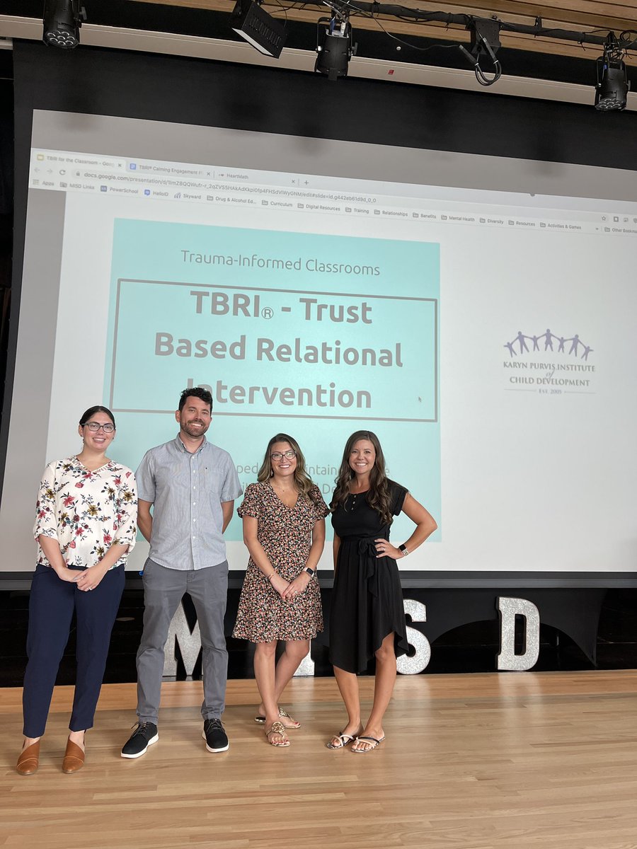 New Teacher Orientation training on Trauma Informed Care, with an amazing team of professionals! Ready for this year and all the possibilities 💙🖤 #MISDproud #traumainformedcare #newteachertraining #tbri