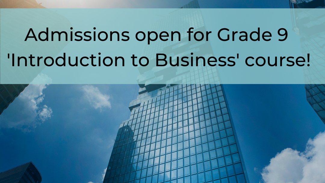 Our Grade 9 'Introduction to Business' course builds a foundation for further studies in business and helps students develop the business knowledge and skills they will need in their everyday lives. 
Learn more: iceducation.ca/course/introdu…