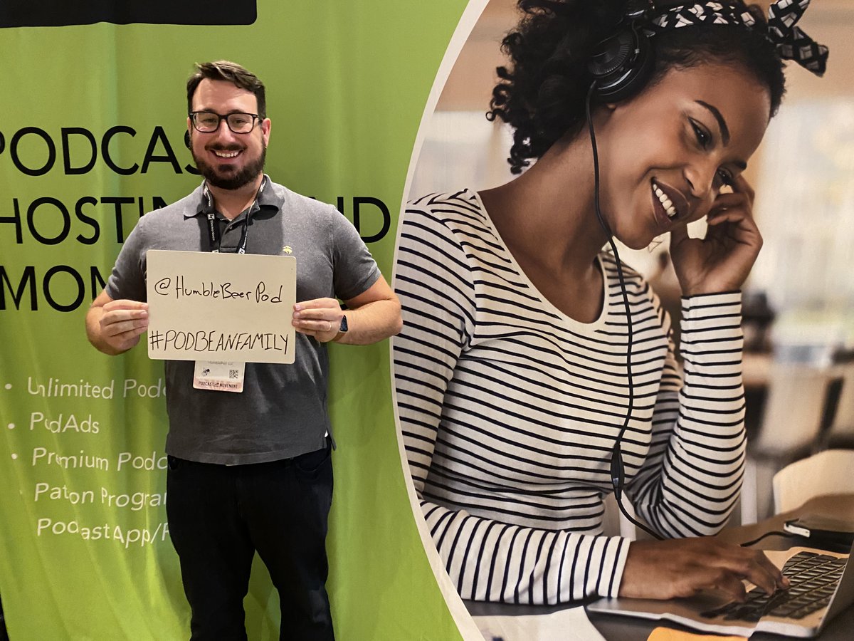 podbean's tweet image. Thanks for stopping by our booth, @HumbleBeerPod ! 

Humblebeerpodcast.podbean.com

#podbean #podbeanfamily #podcast #podcastmovement #podmov #pm2021 @PodcastMovement