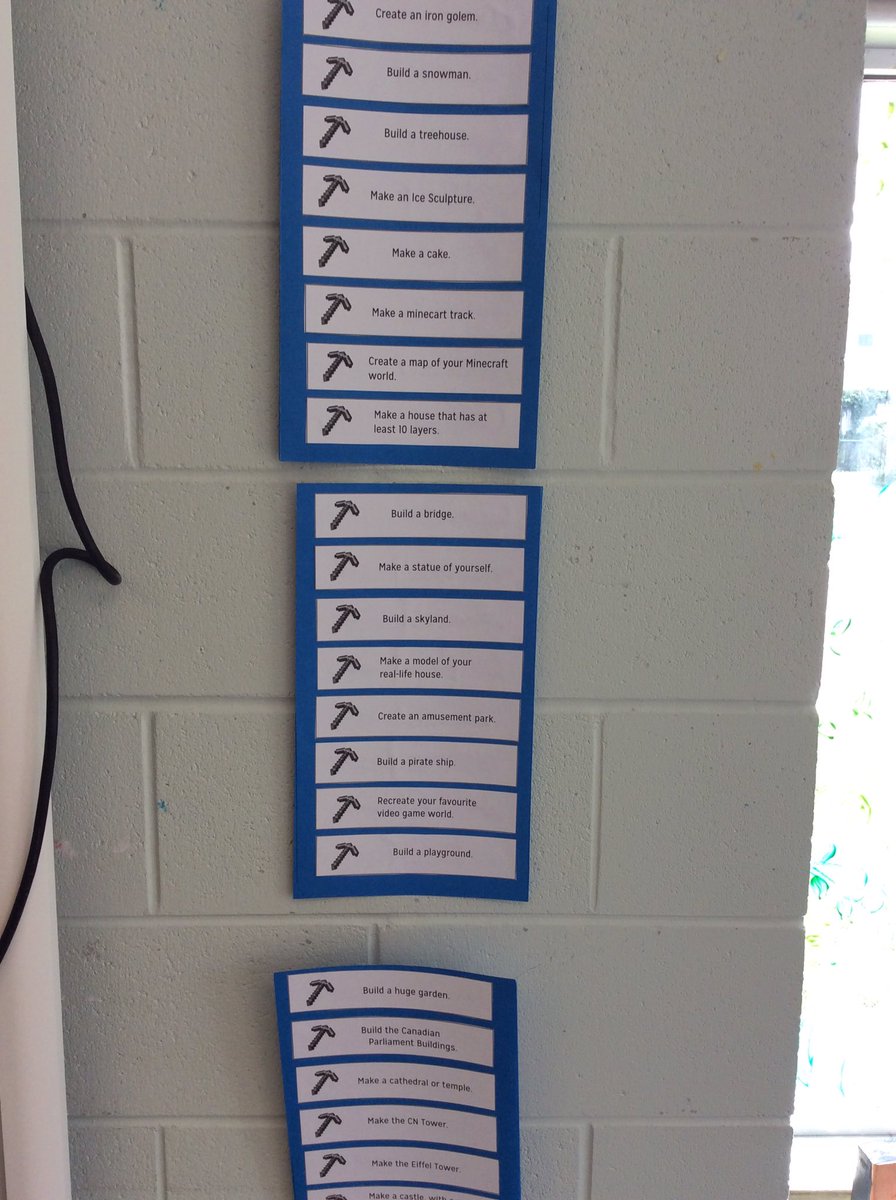 Strandherd_SAP's tweet photo. Today was the start of Minecraft madness!
The children are being challenged to a minecraft building competition. Each challenge completed gets them 1 point. At the end of the week we will tally up the points and the children will win a prize! #hdlh #minecraftday @OCChildCareCorp https://t.co/djcrovRhyg