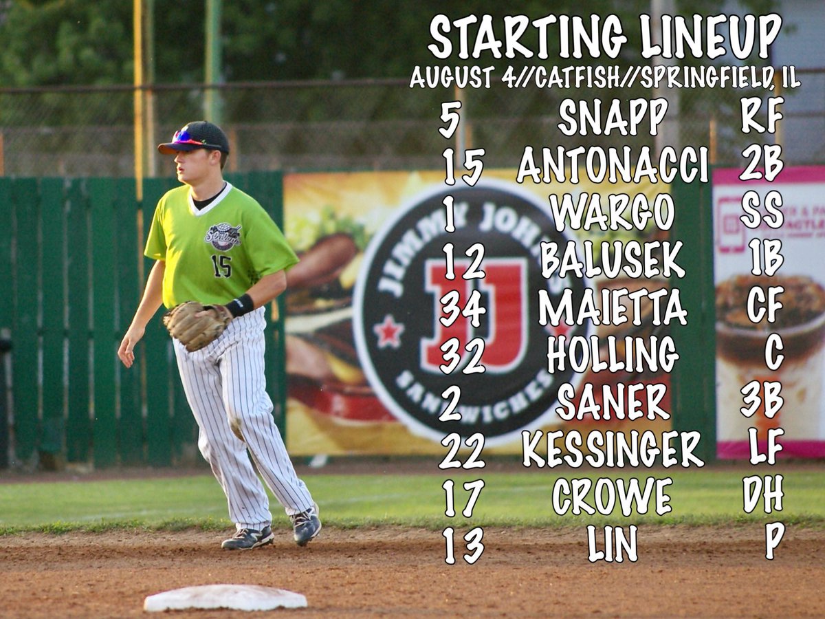 ShoesBaseball's tweet photo. Tonight’s starting lineup against @CapeCatfish 

#slidersnation🐢 https://t.co/Z8G5mZ75Pz