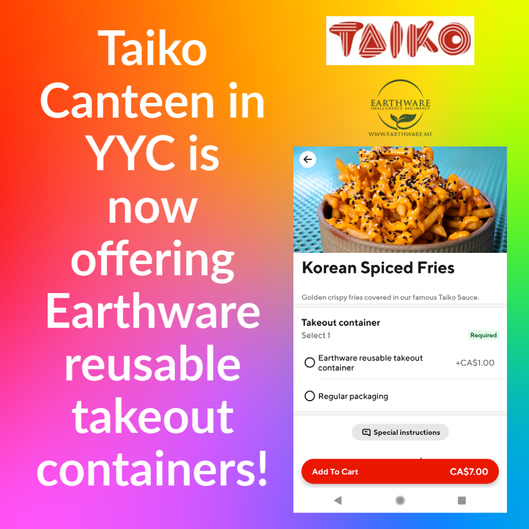 getearthware's tweet photo. @taikocanteen #yyc is now offering Earthware #ReusableTakeoutContainers! Select add-on from @DoorDash menu, then scan QR code to schedule #pickup for pickup next day. https://t.co/RLtLHXVW5Q

#pleasereturn #yyctakeout #yycrestaurants #ecofriendly #yycfoodies #yyceats #yycstartup https://t.co/sma9LPN8yk