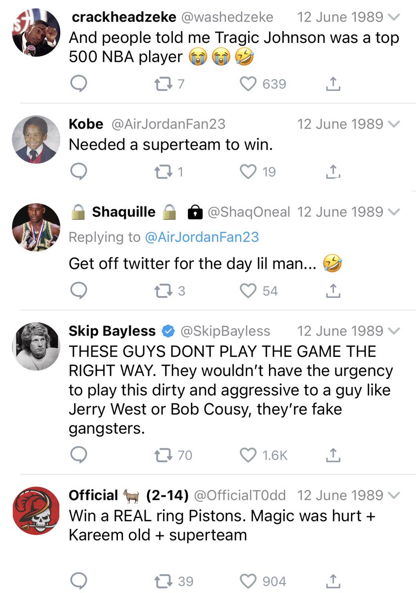 oldnbatweetz's tweet photo. NBA Twitter reacts to the Pistons sweeping the Lakers in the 1989 NBA Finals https://t.co/ZzxYATcEtY
