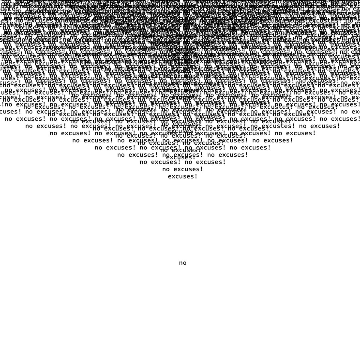 to do something against my writers block, i went through the most toxic motivational quotes i could find today and brought something back:

"execute!"
8/10 - 1 tez
hic.art/194278

#hicetnunc