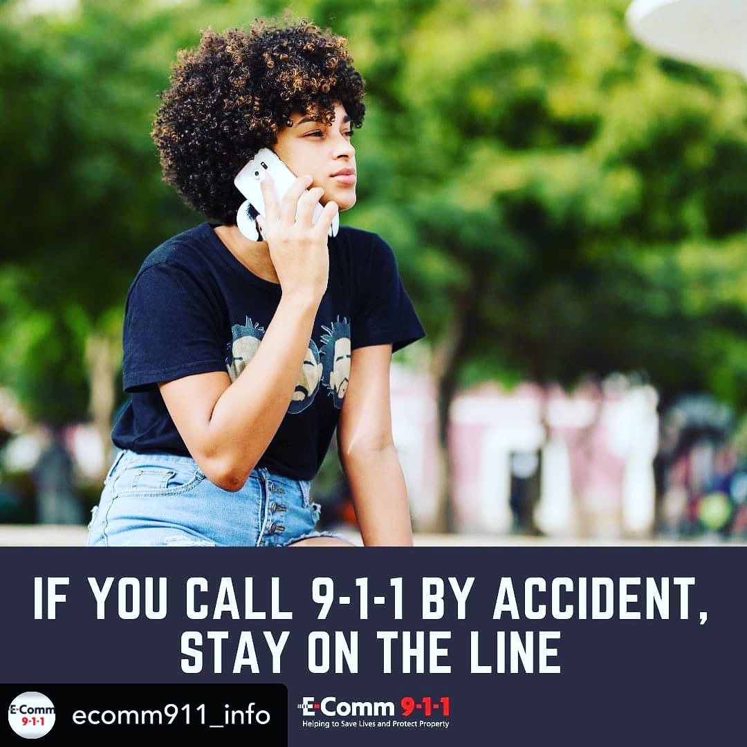 Repost • @ecomm911_info If you call 9-1-1 by mistake, do NOT hang up. #HelpUsHelp by staying on the line so we can ensure that you are safe. If you hang up, we may need to send police to check on you—diverting critical resources away from real emergency situations.