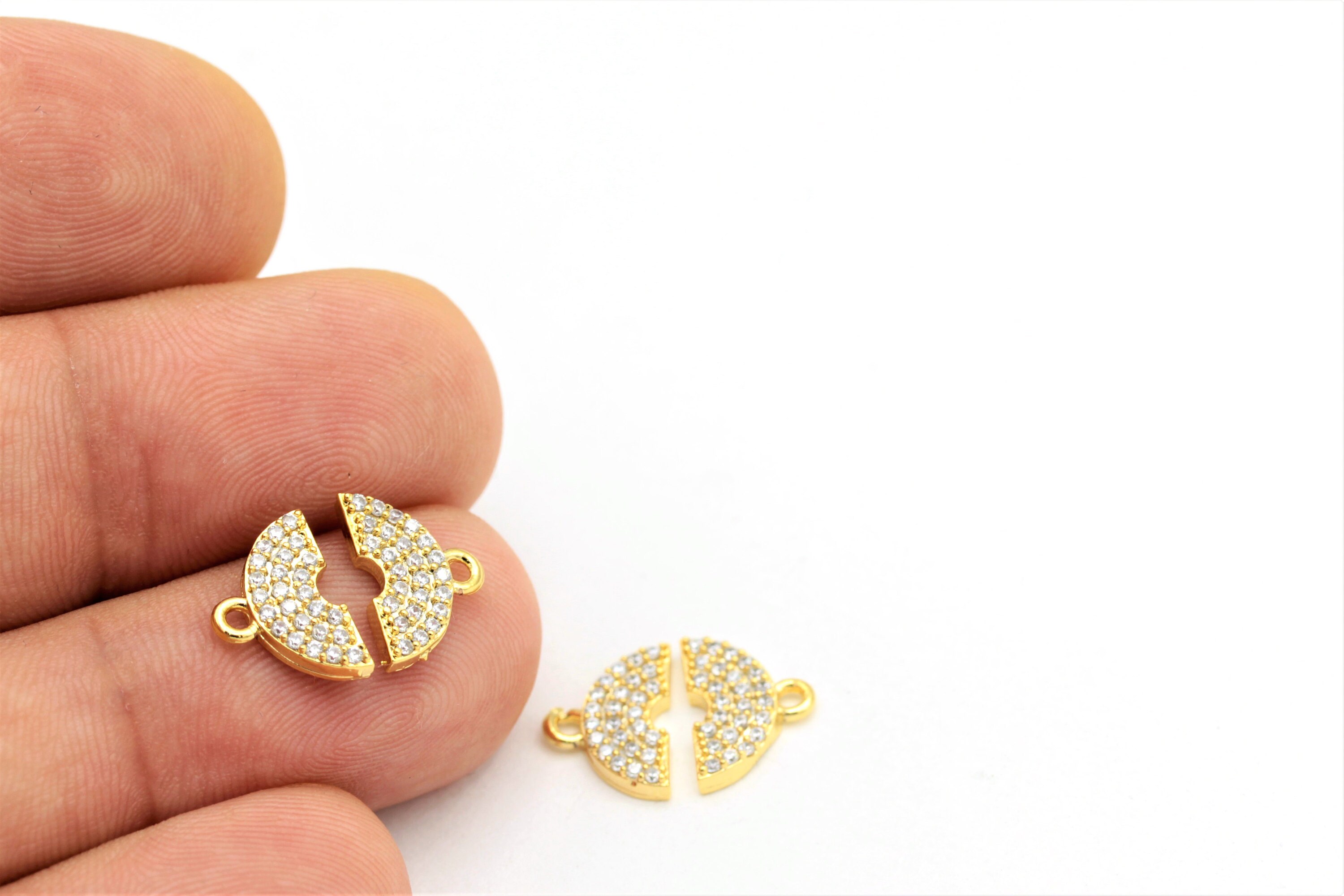 Celine sparkles store moon hoops
