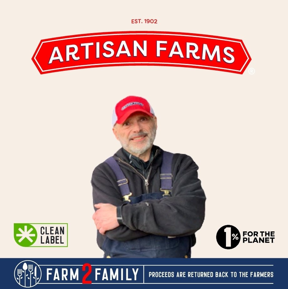 #Farm2Family is our core ideology! 
Greg Nolan is a 4th Gen regenerative farmer &amp; loving father 👨❤
Artisan Farms will always be a clean label brand with 0 chemicals &amp; ingredients you can't pronounce. #farm2plate 
Official members of @1percentftp donating 1% back to the planet.