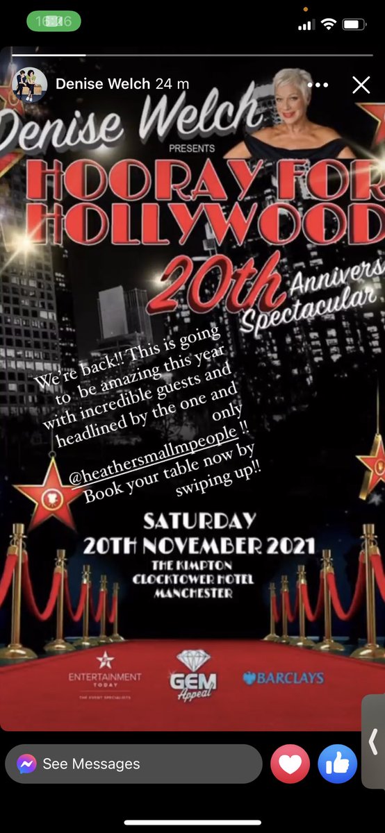 <a href="/RealDeniseWelch/">Denise Welch</a>’s <a href="/gemappeal/">GEM Appeal</a> ball is set to go ahead 20th November 2021 with <a href="/MPeopleHeatherS/">Heather Small | The Voice Of M People</a> come along and join us tickets here 👉🏻 entertainmenttoday.co.uk/dwball/?fbclid…